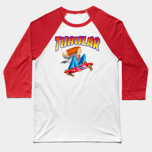 Tubular Tee Baseball T-Shirt by sk8rDan